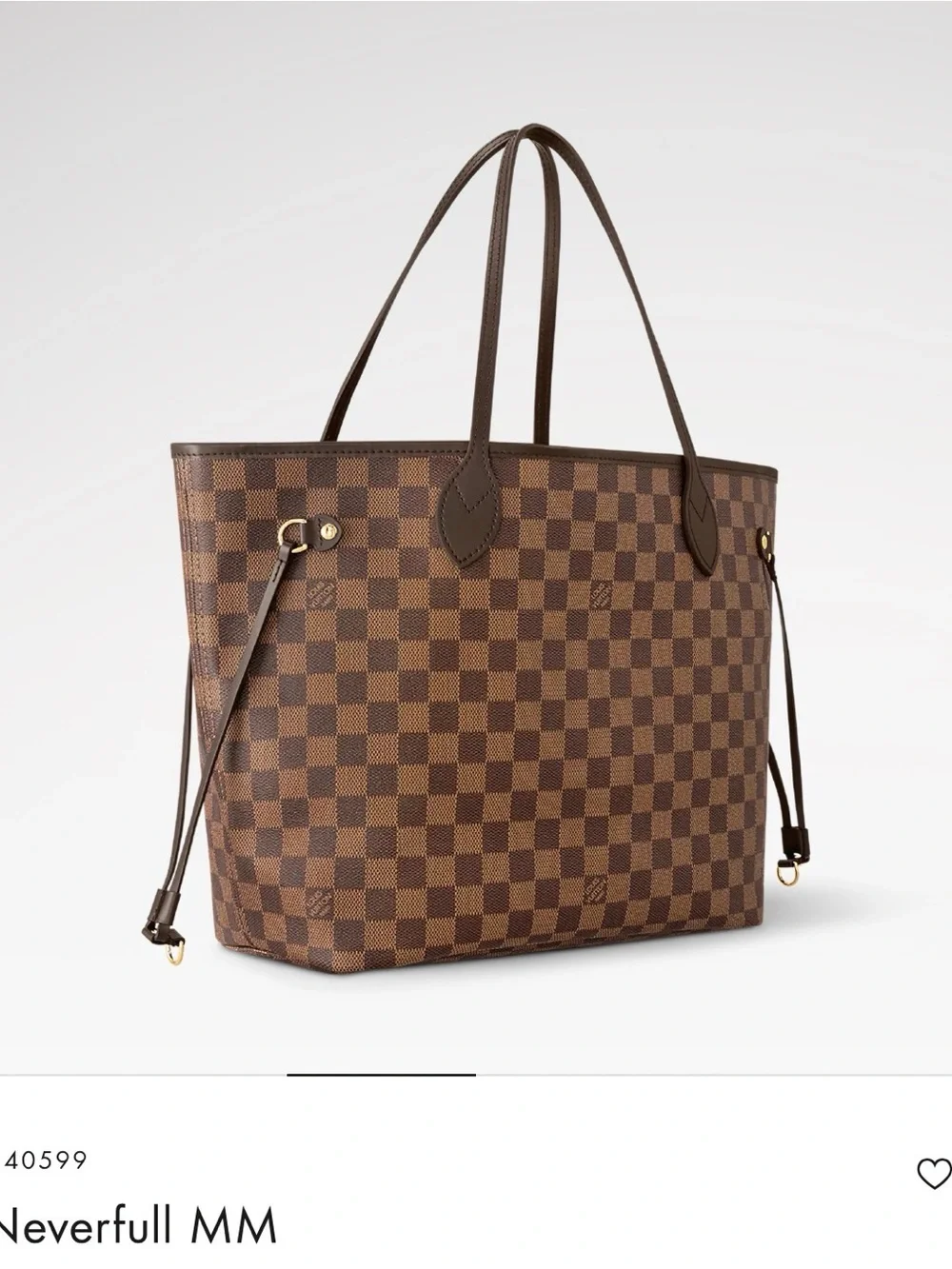 Louis Vuitton never full MM tote
